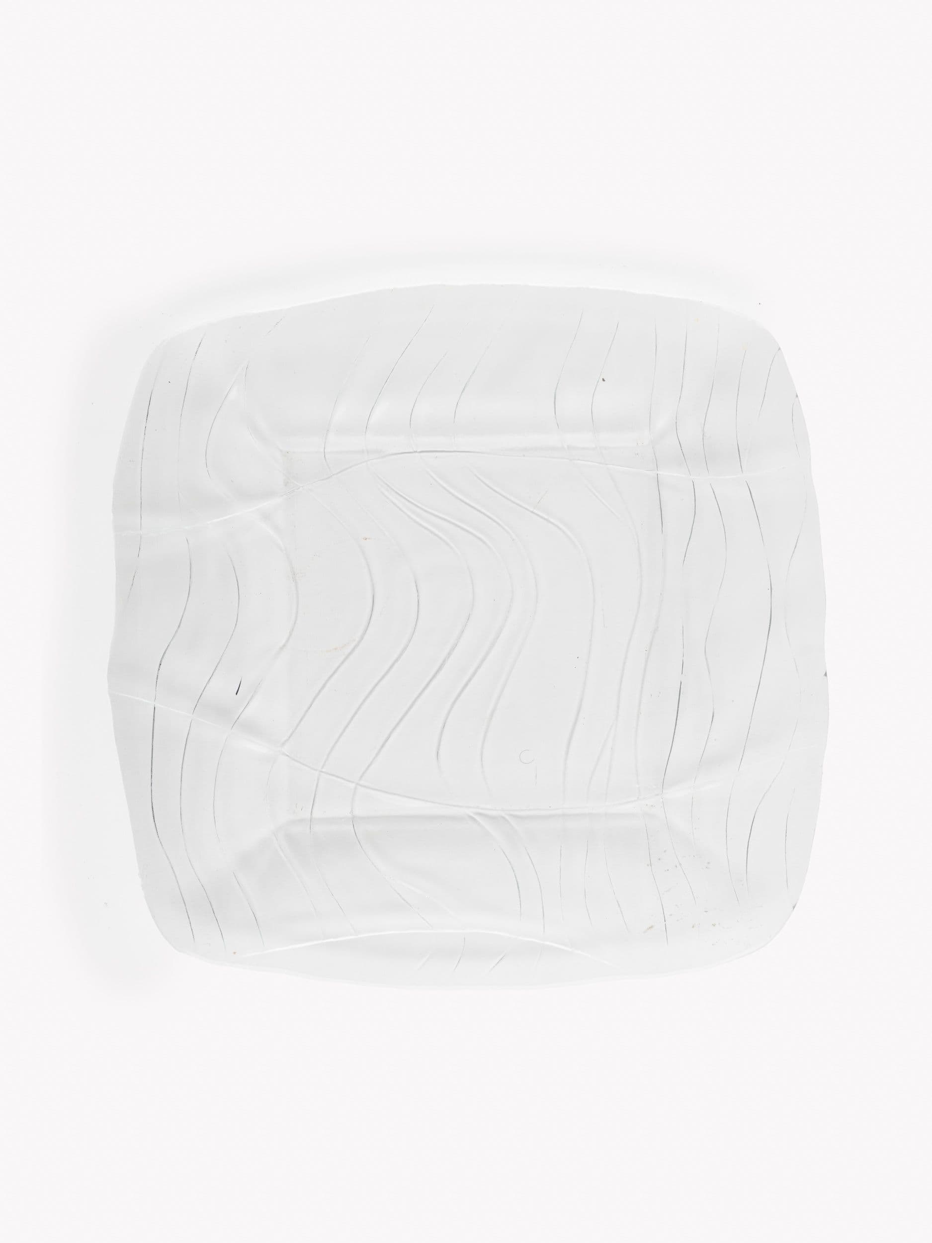 Plato cuadrado, cristal 32 x 32cm