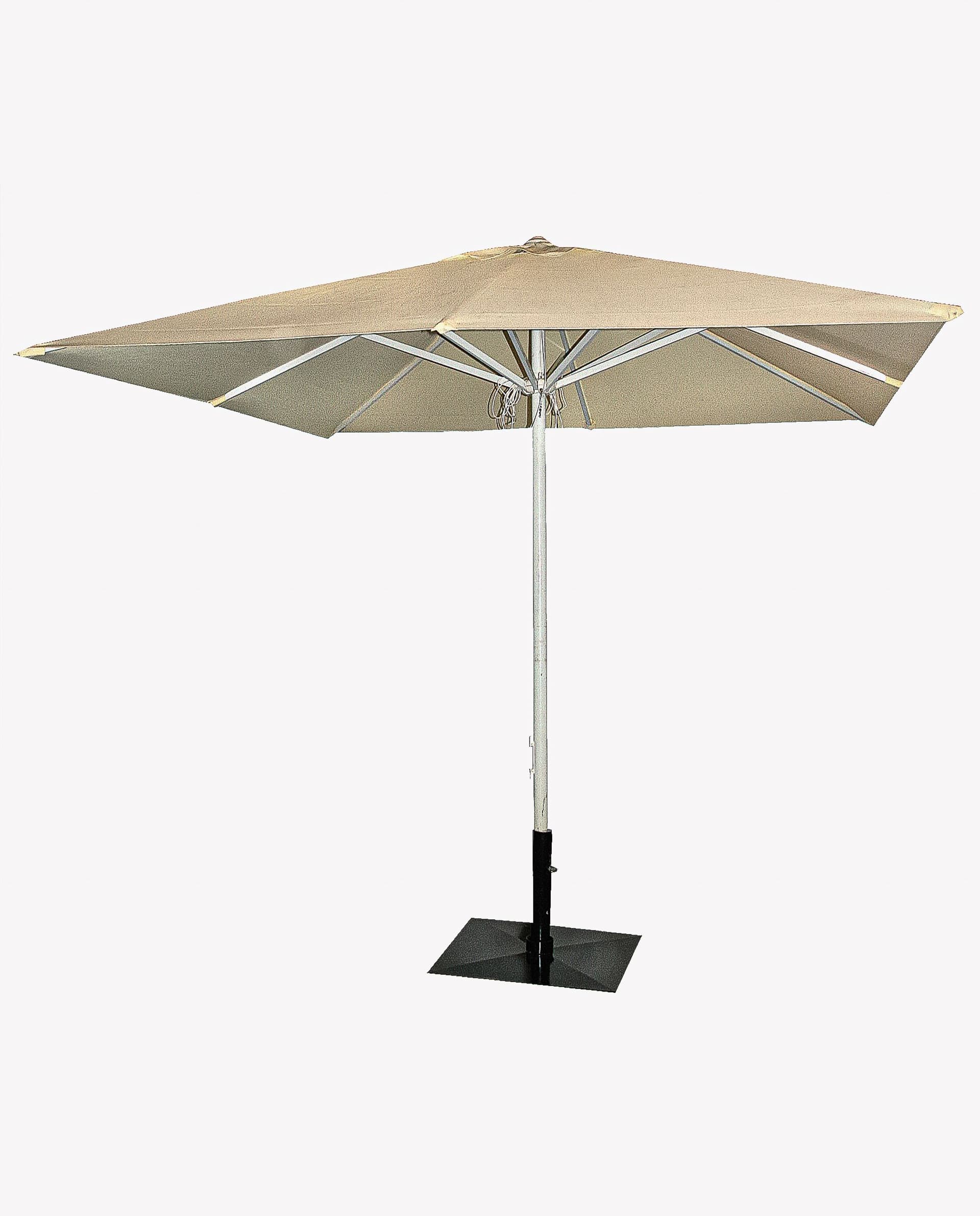PARASOL CON MASTIL ALUMINIO LONA CRUDA 3x3m.