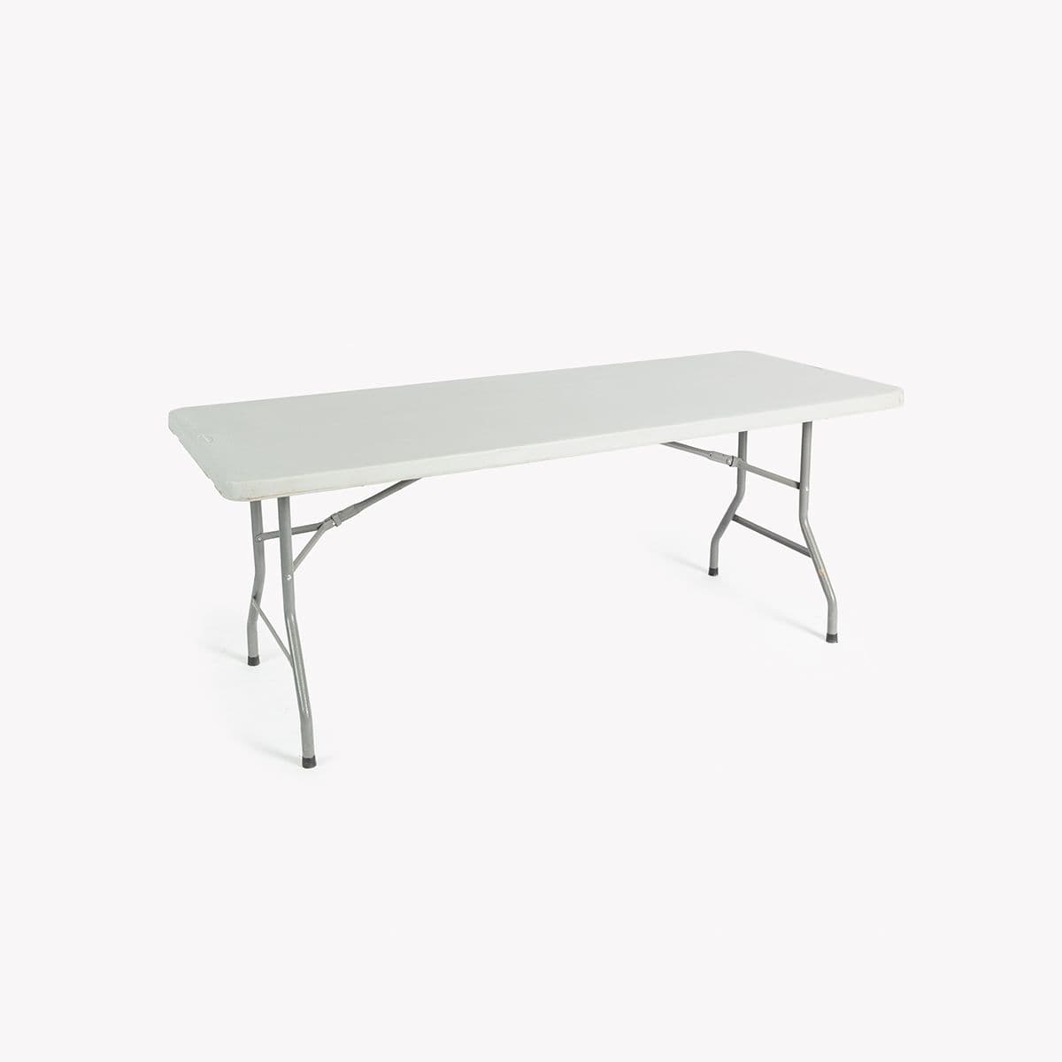 MESA SOBRE PLASTICO 1,8X0,75m. 6 pax.