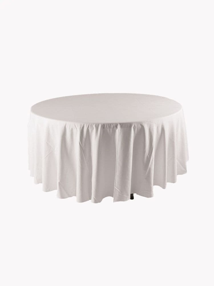MANTEL BLANCO POLIESTER REDONDO 3,10m